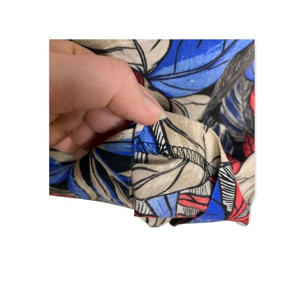 Vintage 80s Jungle Print Short Sleeve Knee Length Dress Small - Picture 8 of 13